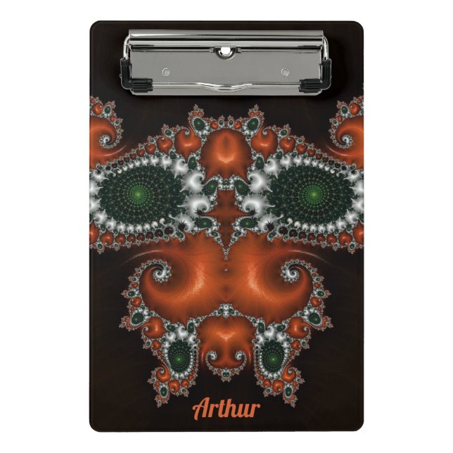 Minicarpeta De Pinza ARTHUR ~ Diseño negro, rojo, verde y blanco (Anverso)