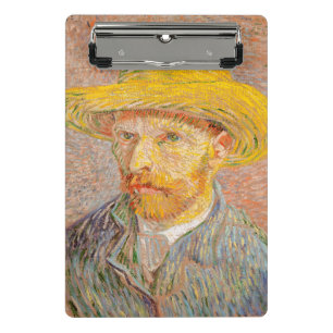 Minicarpeta De Pinza Autorretrato de Vincent Van Gogh con sombrero de p