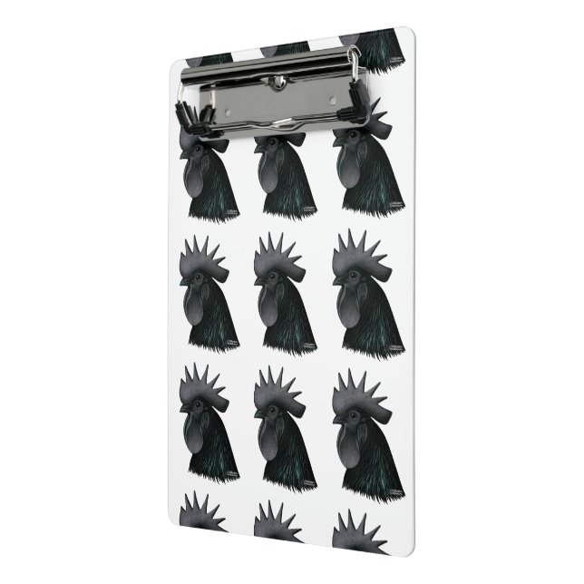 Minicarpeta De Pinza Ayam Cemani Rooster Head (Angulado 2)