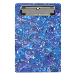 Minicarpeta De Pinza Azul cristalino y púrpura