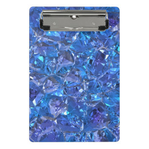 Minicarpeta De Pinza Azul cristalino y púrpura
