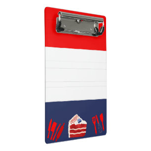 Minicarpeta De Pinza Azul Y Blanco Rojo Dulce