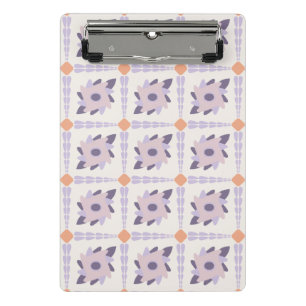 Minicarpeta De Pinza Azulejo decorativo colorido púrpura pastel