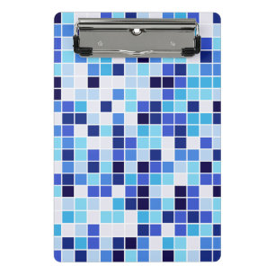 Minicarpeta De Pinza Azulejos de Piscina, Baldosas Azules Mosaico, Patr