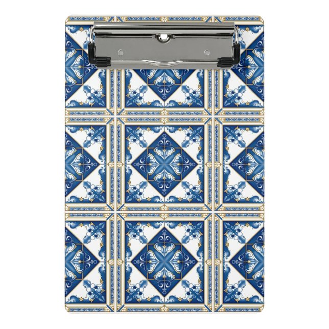 Minicarpeta De Pinza Baldosas mediterráneas, portuguesas, azulejo, mall (Anverso)