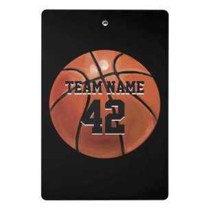 Minicarpeta De Pinza Baloncesto con nombre y número personalizados