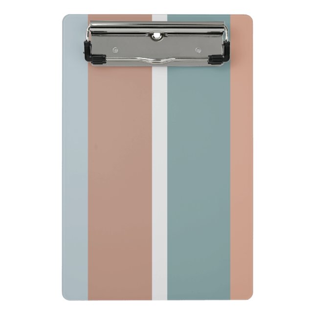 Minicarpeta De Pinza Bandas de colores silenciadas (Anverso)