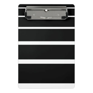 Minicarpeta De Pinza Bandas graduadas en blanco y negro