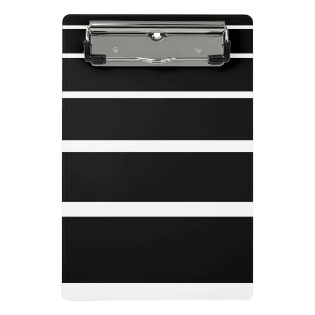 Minicarpeta De Pinza Bandas graduadas en blanco y negro (Anverso)