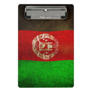 Minicarpeta De Pinza Bandera de Afganistán del Grunge