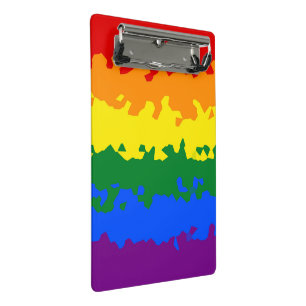 Minicarpeta De Pinza Bandera de orgullo gay arcoíris mosaico abstracto 