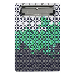 Minicarpeta De Pinza Bandera de orgullo Neutrois pixelada abstracta y t