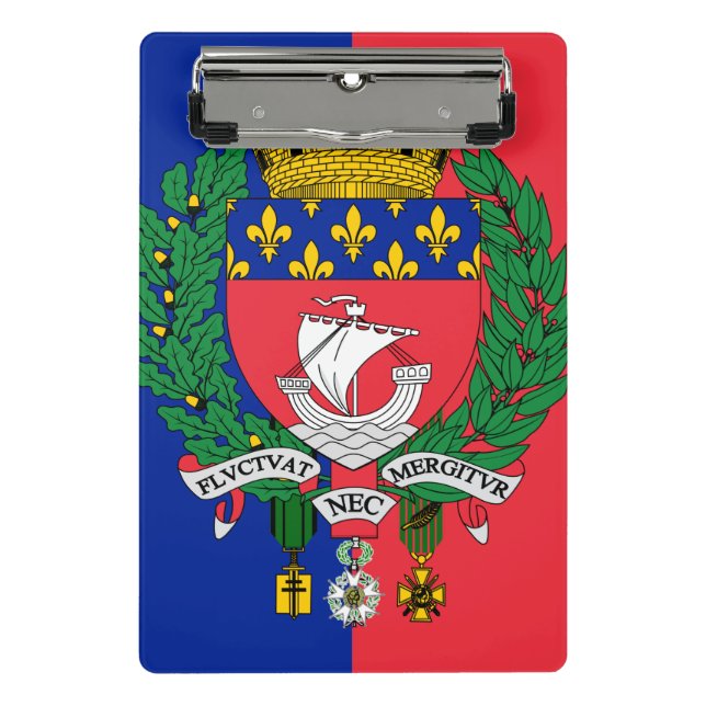 Minicarpeta De Pinza Bandera de París, Francia (Anverso)
