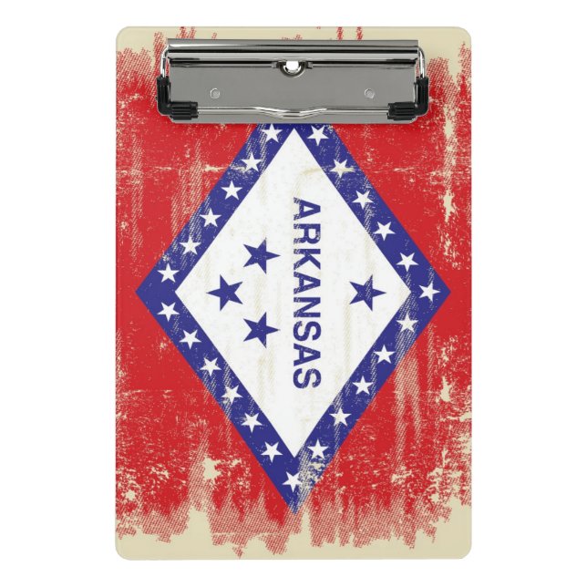 Minicarpeta De Pinza Bandera del grunge de Arkansas (Anverso)