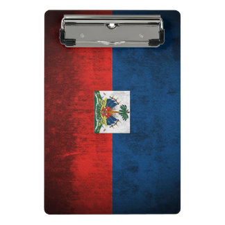 Minicarpeta De Pinza Bandera del Grunge de Haití
