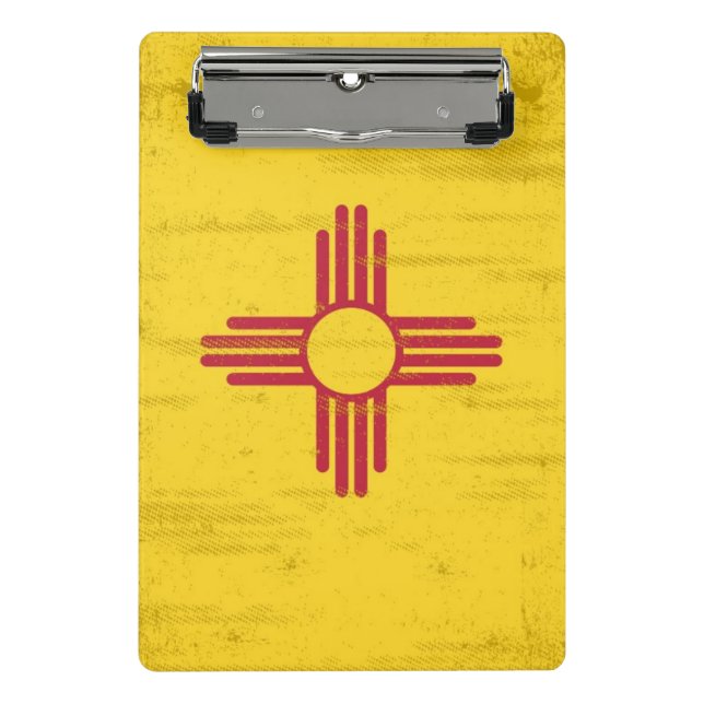 Minicarpeta De Pinza Bandera del grunge de New México. Bandera de New (Anverso)