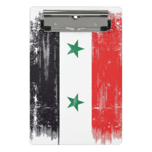 Minicarpeta De Pinza Bandera del Grunge de Siria