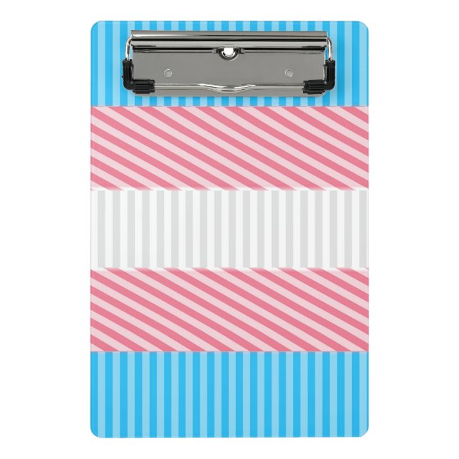 Minicarpeta De Pinza Bandera del Orgullo Transgénero de Funky Boho Stri (Anverso)
