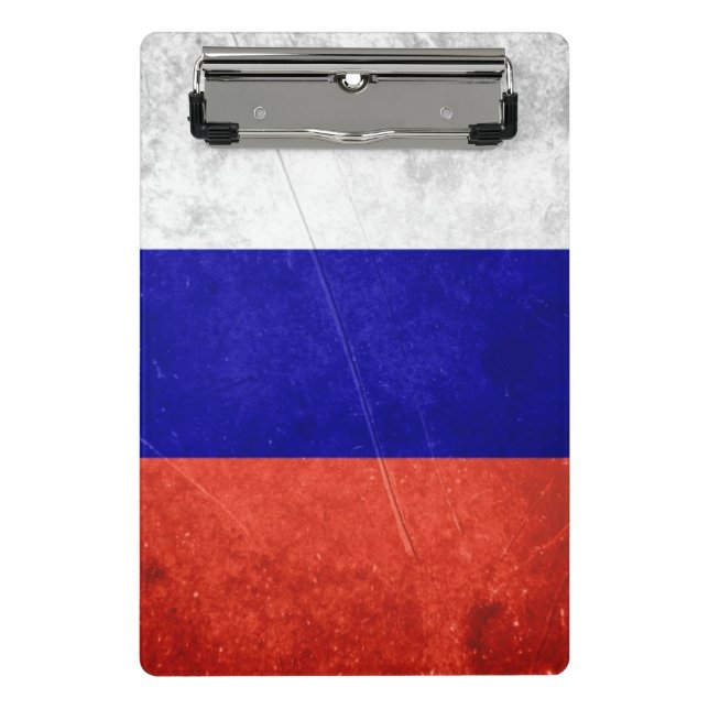 Minicarpeta De Pinza Bandera del ruso del Grunge (Anverso)