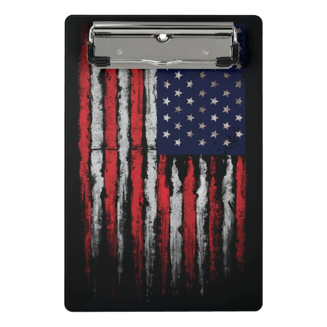 Minicarpeta De Pinza bandera Grunge EE. UU. (Anverso)