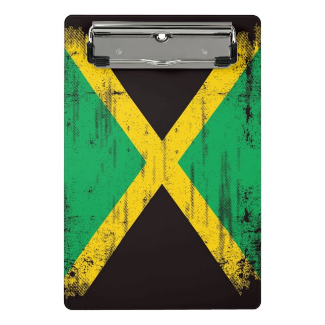 Minicarpeta De Pinza Bandera jamaicana del Grunge (Anverso)