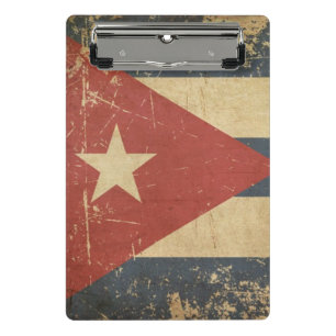 Minicarpeta De Pinza Bandera plana envejecida cubano