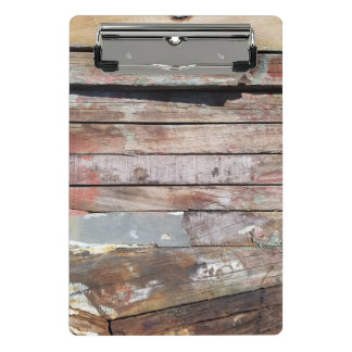 Minicarpeta De Pinza Barcaza Rústica Deteriorada Tablas de Madera Náuti