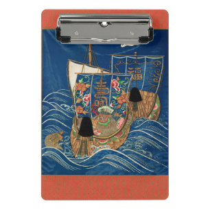 Minicarpeta De Pinza Barco de la Suerte Vintage Japonés Tesoro G.A. Aud