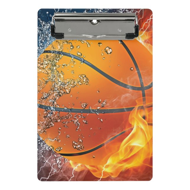 Minicarpeta De Pinza Básquetbol flamante almohada de lanzamiento (Anverso)