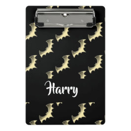 Minicarpeta De Pinza Bates de oro sobre negro