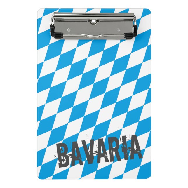 Minicarpeta De Pinza Bavaria Alemania Bandera del Diamante Diseño (Anverso)