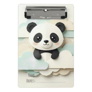 Minicarpeta De Pinza Bebé Panda Dobado Origami Adorable
