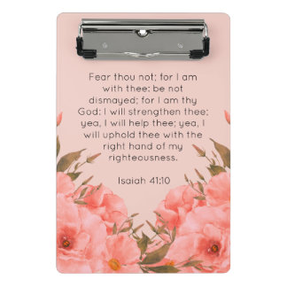 Minicarpeta De Pinza Bible Verse Mini Clipboard | Pink Floral Design