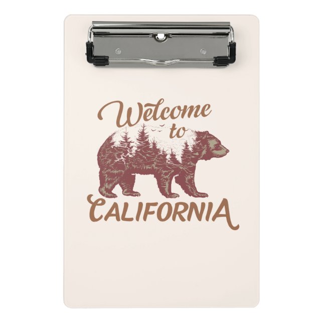 Minicarpeta De Pinza Bienvenidos a California Bear Forest (Anverso)