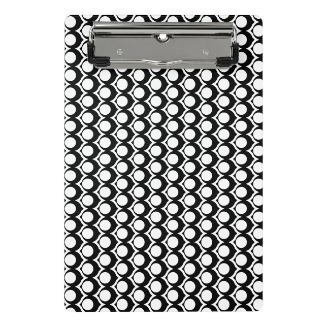 Minicarpeta De Pinza Black White Modern Geometric Orbit (Anverso)