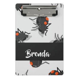 Minicarpeta De Pinza Black widow spider pattern