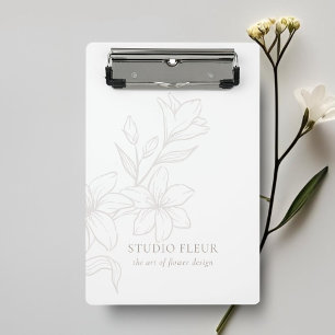 Minicarpeta De Pinza Blanca Moda Floral mínima