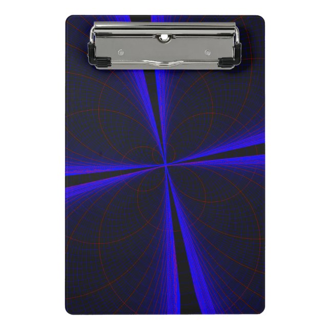 Minicarpeta De Pinza Blue Accent Clover Leaf Geometric Mini Clipboard (Anverso)