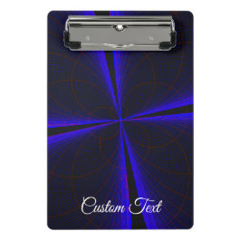 Minicarpeta De Pinza Blue Accent Clover Leaf Geometric Mini Clipboard