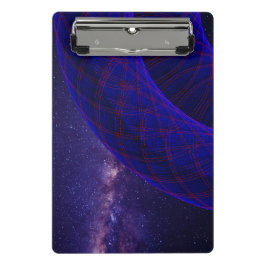 Minicarpeta De Pinza Blue Donuts In Outer Space Mini Clipboard
