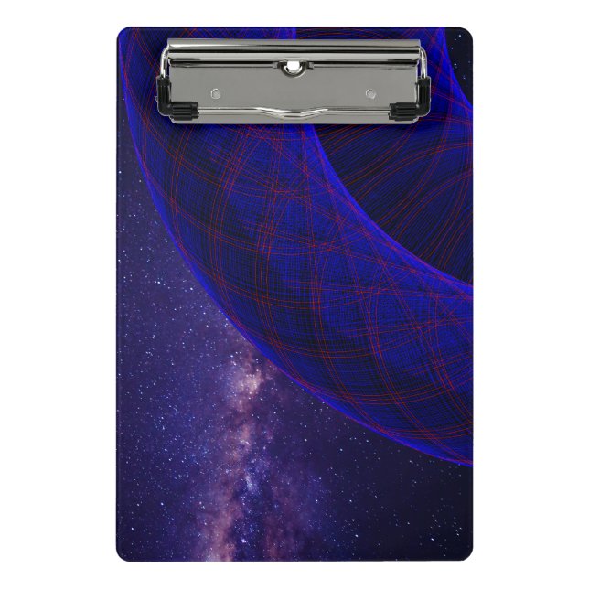 Minicarpeta De Pinza Blue Donuts In Outer Space Mini Clipboard (Anverso)