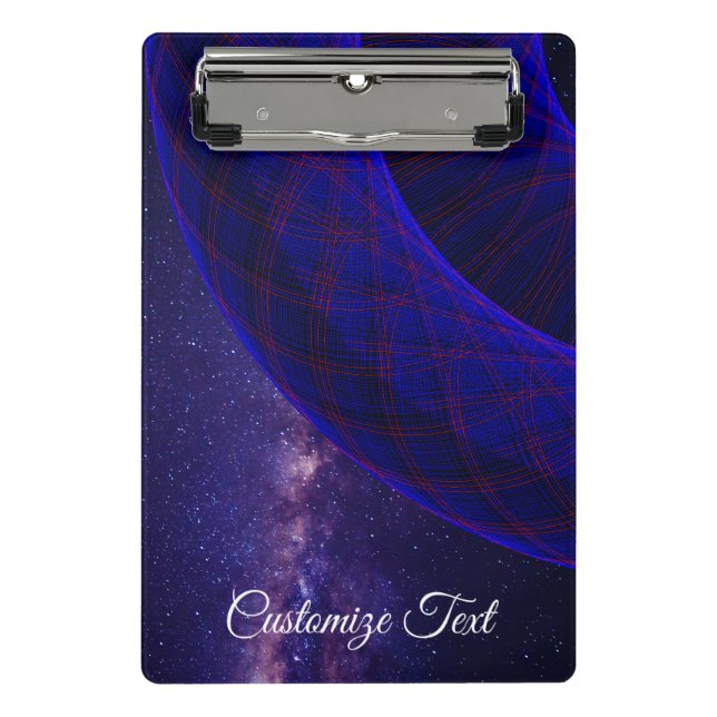 Minicarpeta De Pinza Blue Donuts In Outer Space Mini Clipboard (Anverso)