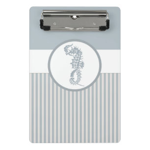 Minicarpeta De Pinza Blue Seahorse Blue Classic Nautical Elegant
