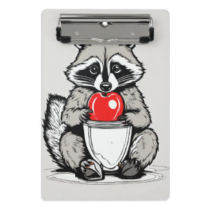 Minicarpeta De Pinza Bocadillo de mapache: Ilustración de línea simple