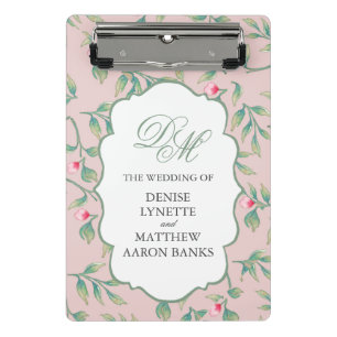 Minicarpeta De Pinza Boda botánico suave