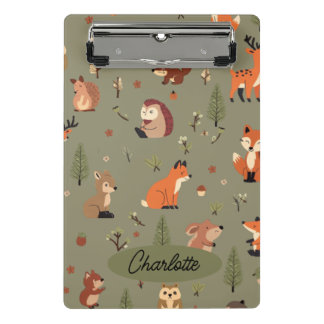 Minicarpeta De Pinza Boho Personalizado Bosque