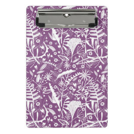Minicarpeta De Pinza Botánico Púrpura Moderno