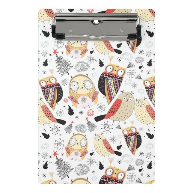 Minicarpeta De Pinza Búho divertido de la textura (Anverso)