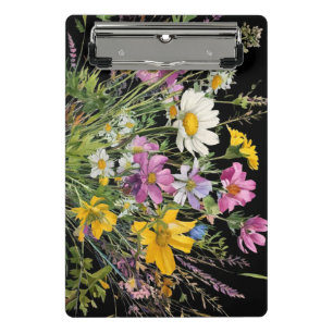 Minicarpeta De Pinza bullicio de flores silvestres acuáticas sobre fond