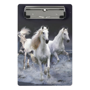 Minicarpeta De Pinza Caballos corriendo lanzando almohada